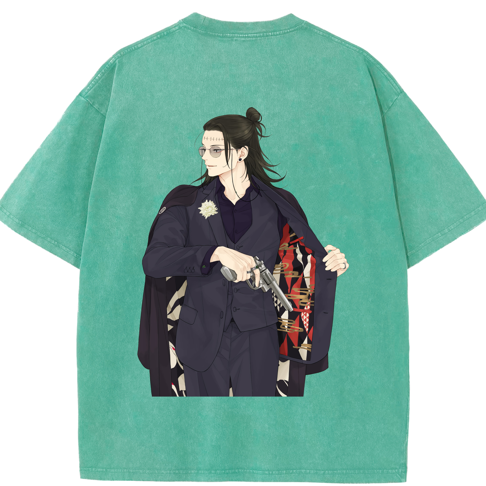 （画像用） 呪術廻戦 Jujutsu Kaisen 綿100% ヴィンテージ風 半袖Tシャツ（背面プリント）